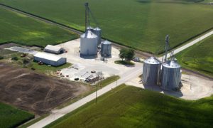 Aerial view of Fountain Creek Ludlow Co-op Elevator location