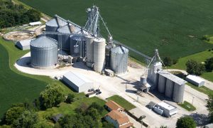 Aerial view of Goodwine Ludlow Co-op Elevator location